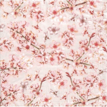 Lot de 4 serviettes en papier découpage collage 33 cm PETITES FLEURS ROSES FL 113 EC
