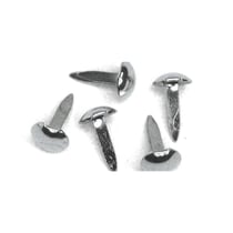 Attaches parisiennes Rond, 4+8 mm, boîte blister 75 pces, argent