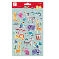 Stickers animaux sauvages 1 feuille