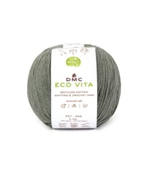 Fil de coton recyclé ECO VITA pour tricot et crochet - 100GR - DMC 118 Vert de gris