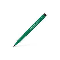 Lot de 10 feutres pinceaux permanents - FABER-CASTELL Pitt Artist Pen - vert phtalo foncé