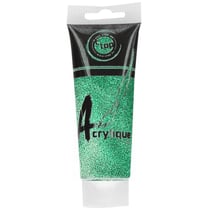 MégaCréa DIY - Peinture acrylique pailletée vert 75 ml