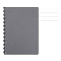 Cahier - A4 - 21x29,7cm - Lignes - 100 pages - Couverture gris - Spirale
