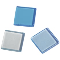 Mosaïque acrylique, 1x1 cm, transparente, bleu lagon, boîte - env. 205 pces / 50 g