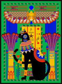 Puzzle 2000 pièces - Chat Egyptien - Vert - Grafika