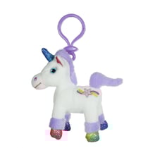 Peluche - Licorne Lica Bella porte-clés violet - 10 cm