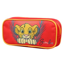 Trousse scolaire rectangulaire Disney Le Roi Lion Simba Rouge - Bagtrotter