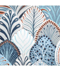 Tissu coton satiné amytis de 150 cm de largeur Bleu vendu par 50 cm