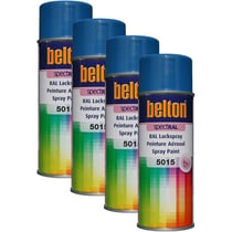 Lot de 4 sprays de peinture Belton Spectral RAL5015 Bleu ciel 400ml