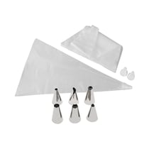 Lot de 20 poches à douilles 6 douilles inox et 3 douilles plastique Zenker Smart Pastry