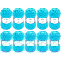 10 pelotes de laine - Bleu turquoise - 41 - 100% acrylique - 3,5/4,5 mm - Gründl - Lisa Premium