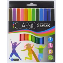 Pochette De 12 Feutres Lavables Pointe Large Ulmann