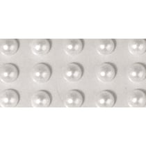 Demi-perles en plastique, autocollants, 5 mm, 80 pces, blanc