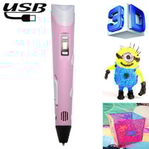 Stylo Imprimante 3D Portable USB Violet Pour Créativité et Art 3D Rose 2 YONIS