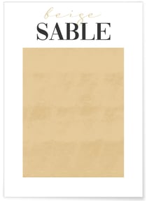 Affiche Beige Sable | A3 : 29,7x42cm