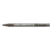 Lot de 12 feutres Drawing System - ARTLINE - pointe ogive 0,3 mm - noir
