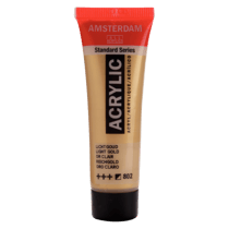 Peinture acrylique en tube - Or clair - 802 - Amsterdam - 20ml