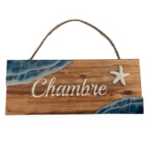 Plaque de porte chambre style bord de mer