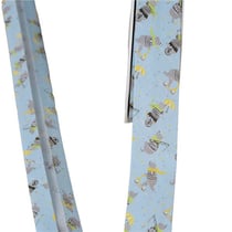 Bobine 20m biais oursons 100% coton bleu clair 25mm