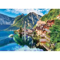 Puzzle vue de la village hallstatt : lac et montagne 1500 pieces - clementoni paysage autriche - 31687