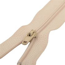 Fermeture fine à glissière non séparable polyester beige sable spirale 4mm