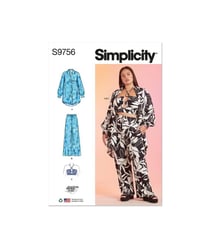 Patron Simplicity 9756 - Chemisier décontracté du 32 au 54 FR taille n°38-46