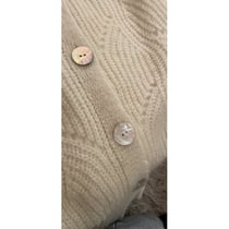 Lot de 6 boutons Akoya naturel en Nacre blanc