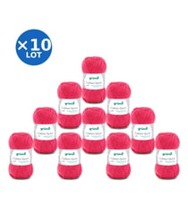 Lot de 10 pelotes COTTON QUICK UNI de Gründl – 500 g de coton mercerisé certifié Oeko-Tex 157 Rose