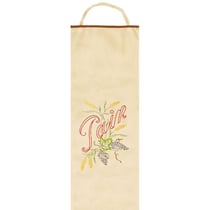 Sac à pain en coton écru Raisins