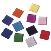 Mosaïque acrylique, 1x1 cm, transparente, Colore, boîte - env. 205 pces / 50 g