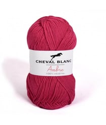 Coton et bambou à tricoter AMBRE - Cheval Blanc 002 Rose