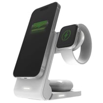stm goods Station de Charge 3-en-1 MagSafe 15W pour iPhone / AirPods / Apple Watch Blanc