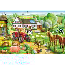 Puzzle a la ferme : les animaux 100 pieces - schmidt - 56003