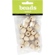 Perles en bois Lilas de Perse - 15 mm - 20 pcs