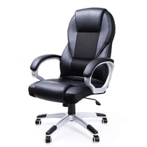 Fauteuil de bureau chaise siège noir ergonomique classique 150 kg max 0512009