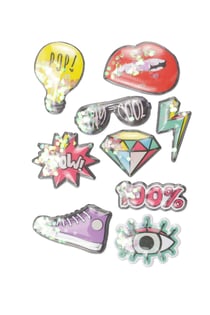 9 STICKERS PUFFY VINTAGE 50