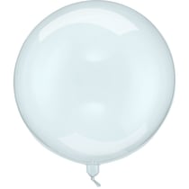 Ballon Aluminium Hélium   Boule Bleu Transparent   Ø 40 cm