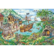 Puzzle Fantastique - SCHMIDT SPIELE - Dans la baie aux pirates - 100 pièces - Multicolore et vert