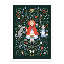 Affiche 50x70 cm - Red Riding hood - Vesna Skorshnek
