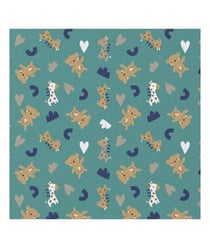Tissu coton enfant oursons girafes de 150 cm de largeur zolanevéronese vendu par 50 cm