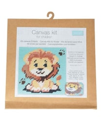 Kits Canevas enfant - 17 x 17 cm -Trimits Lion