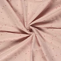 Tissu Jean Denim Adèle effet vieilli sur fond Vieux rose