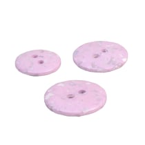 Lot de 3 boutons rond bouteilles recyclées 2 trous violet lavande