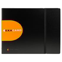 Porte cartes de visite Exacard à pochettes détachables 240 cartes Exactive® - 20x25cm - Noir - x 5 - Exacompta