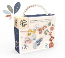 Jouet à bascule Perles a lacer animaux en bois - Beige - Speedy Monkey
