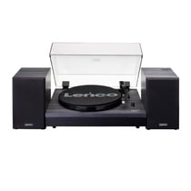 Lenco Tourne Disques Bluetooth 33/45 Tours avec 2 Haut-Parleurs Modèle LS-301BK Noir