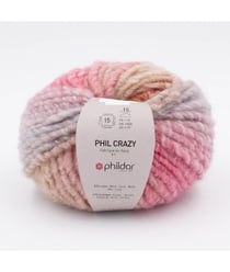 Pelote de laine à tricoter Phil Crazy - Phildar Bruyere Rose