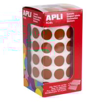 Gommettes rouleau Rond Ø 15 mm Marron x 2 832