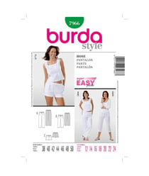 Patron Burda 7966 Pantalon taille n°FR 38-50