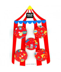 Boutons cirque rouge 2.5 cm - Rico Design Rouge
